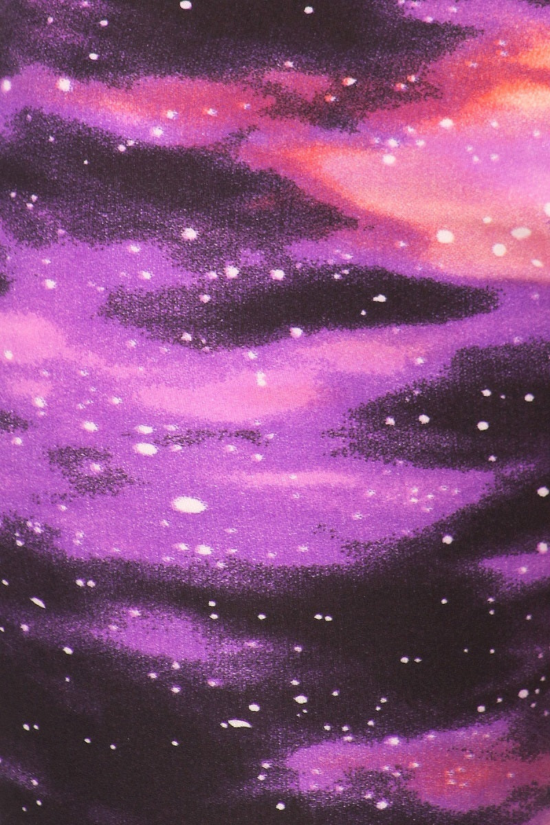 Galaxy Printed Knit Legging with High Waist