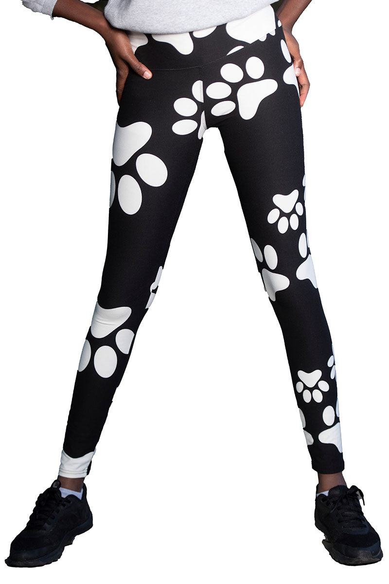 Dog Paw – Print High Waisted Leggings for Women
