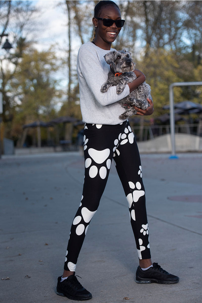 Dog Paw – Print High Waisted Leggings for Women