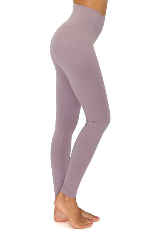 Violet Verbena Color Legging with High Waist