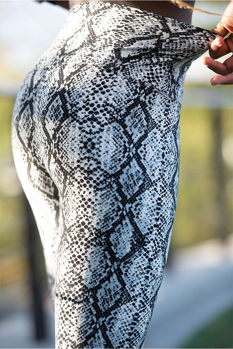 Snake – Print High Waisted Leggings for Women