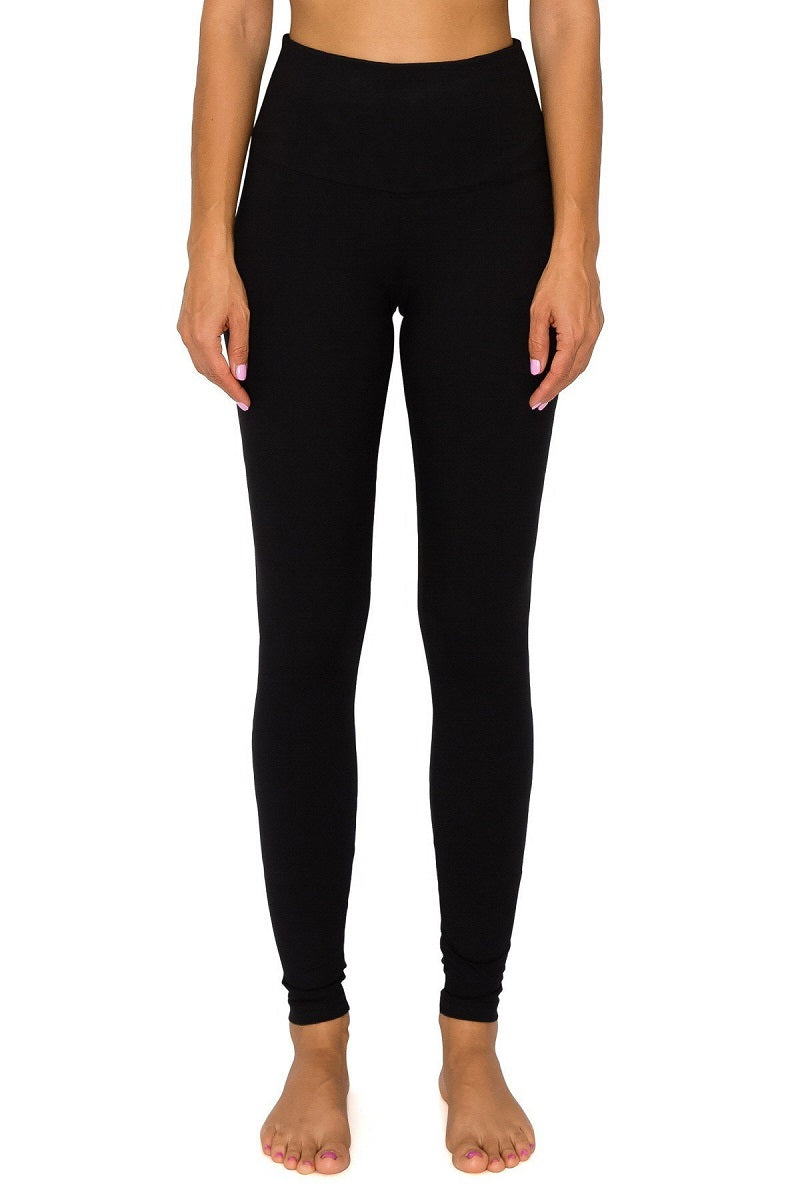 Solid Black Color Legging with High Waist