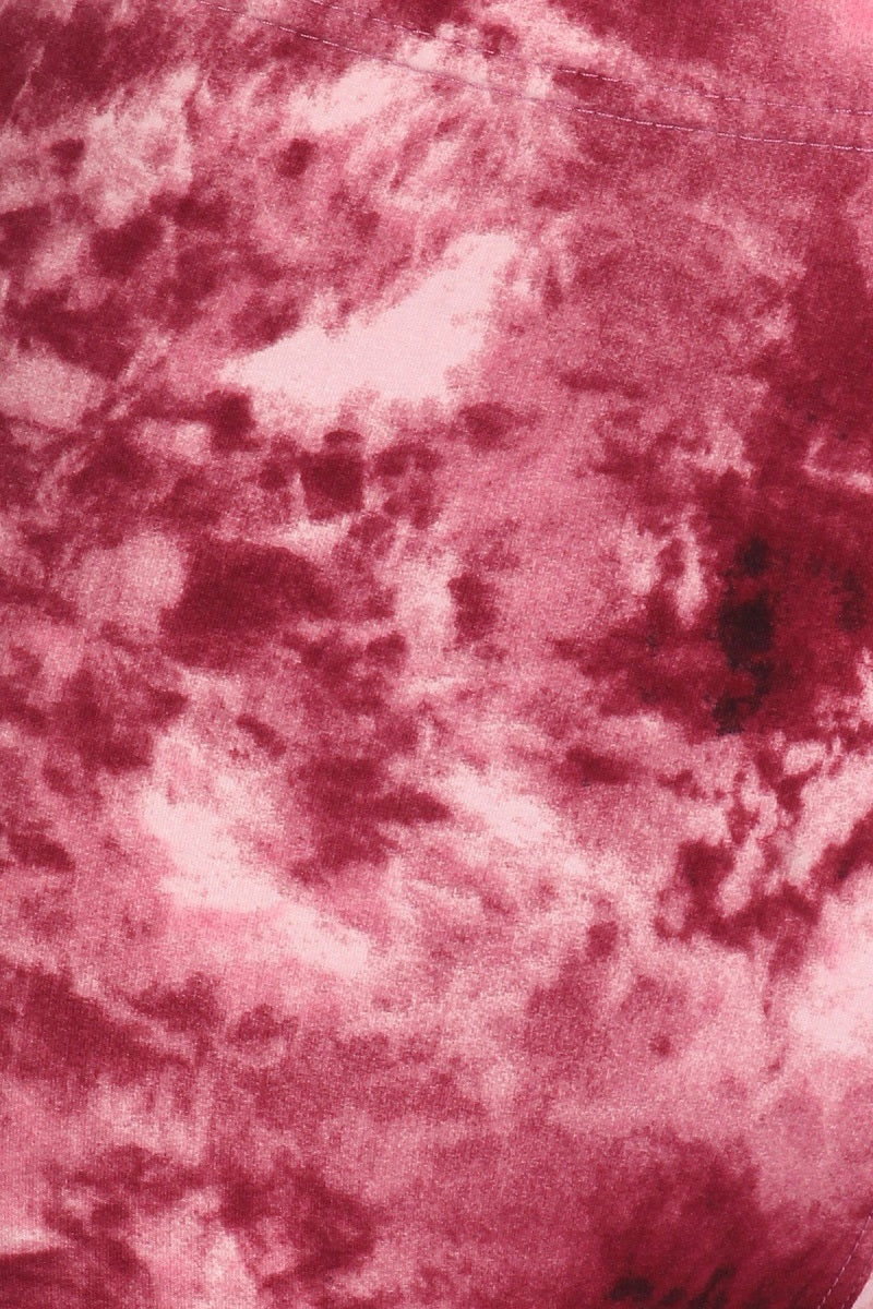 Tie Dye Print, High Rise, Fitted Legging with an Elastic Waist
