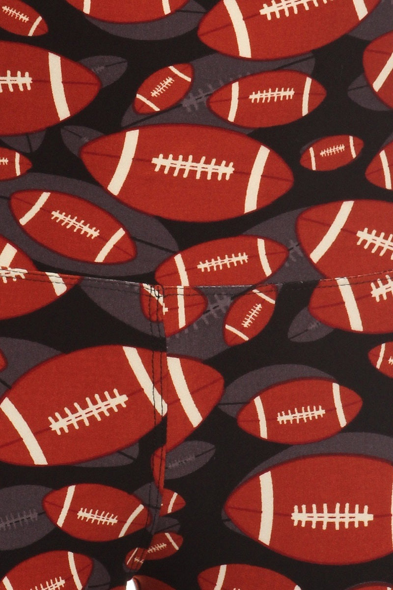 American Football Printed Knit Legging with High Waist