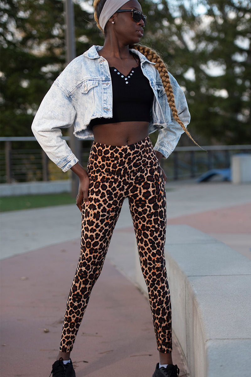 Leopard – Print High Waisted Leggings For Women