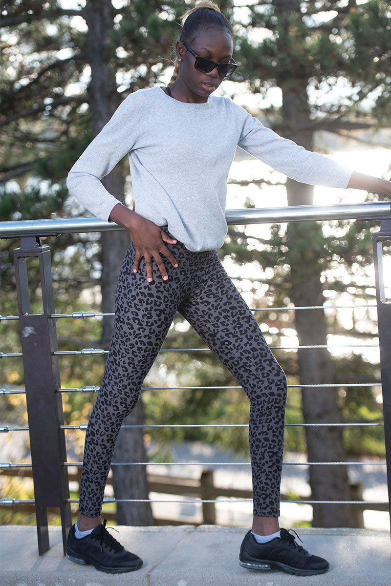 Black 20 denier leopard tights - Cinelle Paris, fashion woman