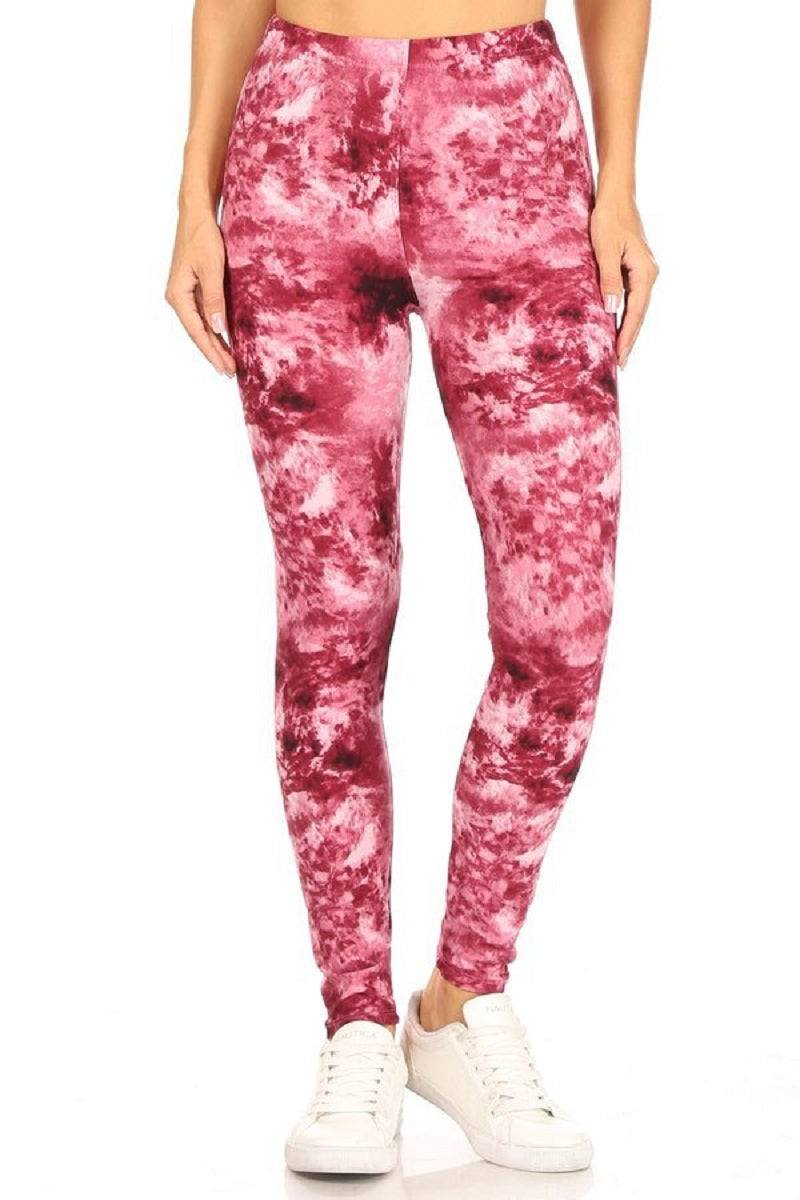 Tie Dye Print, High Rise, Fitted Legging with an Elastic Waist ...